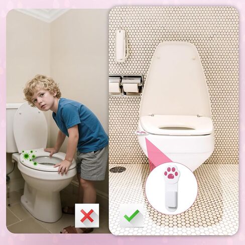 2 Pcs Toilet Seat Lifter White Toilet Lid Cover Lifter Handle Avoid Touching the Toilets Lid Bathroom Accessories for Home Hotel Office Travel in Kuwait