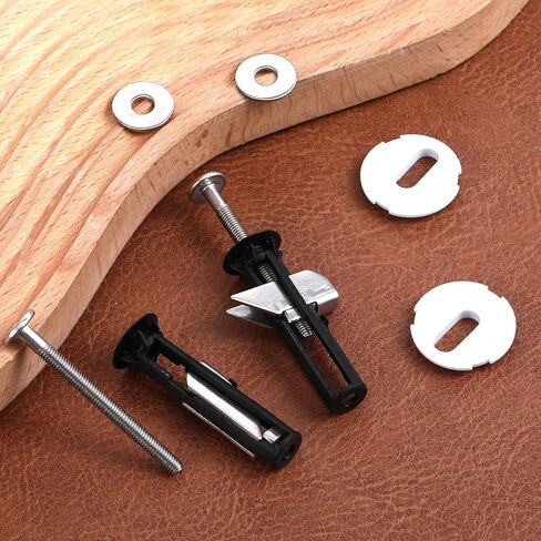 2Pcs Toilet Seat Screws Replacement Kit, Heavy Duty Stainless Steel Toilets Bolts Toilets Seat Screws Toilet Seats Replacement Parts Kit with Nuts and Washers, Universal for Top Mount in Kuwait