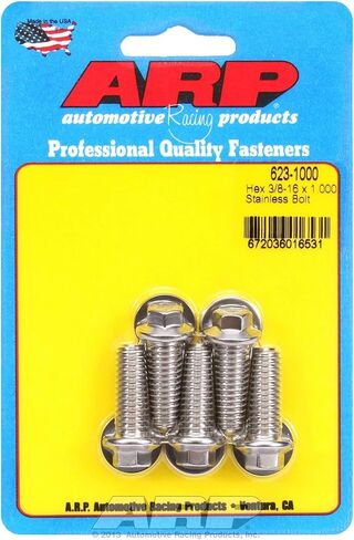 ARP 623-1000 Standard Hex Bolt 5pc Stainless Steel 3/8-16 x 1 in Saudi Arabia