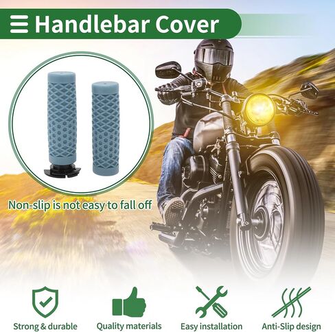 Motoforti 7/8" 22mm 15/16" 24mm Motorcycle Hand Grips Cover Kit Non Slip TPU Handlebar Grips for Motorcycle Scooter Bicycle ATV Brown 1 Set in Saudi Arabia
