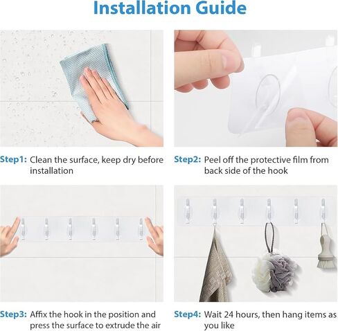 2 Pack Wall Mounted Kitchen Hooks Transparent 6 Claw Storage Hangers for Home and Bathroom Duty Adhesive Row Hooks for Hanging Coats Hats Clothing Clothes Purse Mudroom Entryway,Space Saving in Saudi Arabia