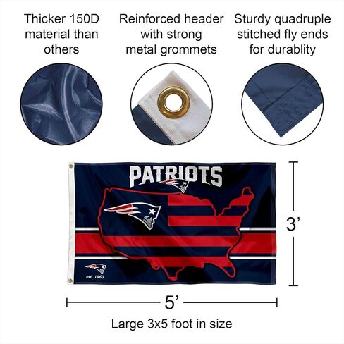 New England Patriots Nation USA American Country 3x5 Flag in Saudi Arabia