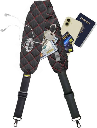 حزام حزام الكتف مريح للغاية مع جيوب مضادة للسرقة و 2 لهجة الاستخدام القابل للعكس ، أنيقة وآمنة in Kuwait