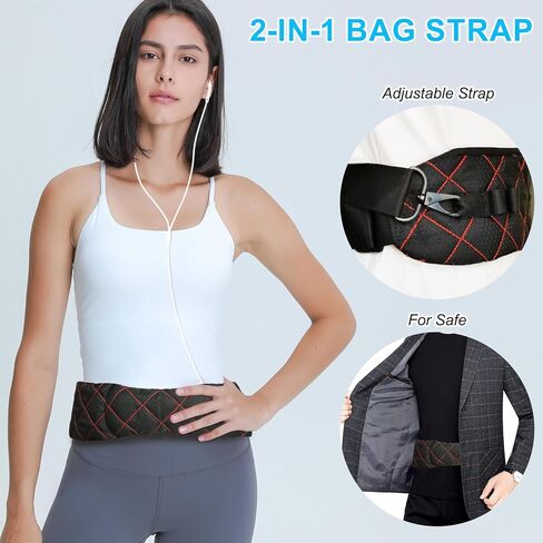 حزام حزام الكتف مريح للغاية مع جيوب مضادة للسرقة و 2 لهجة الاستخدام القابل للعكس ، أنيقة وآمنة in Kuwait