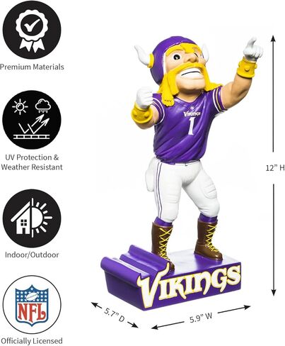 Team Sports America NFL Minnesota Vikings التمثال التميمة الملون الطول 12 بوصة in Kuwait