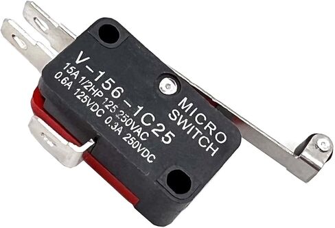 FainWan 10pcs V-156-1C25 Lead Limit Switch SPDT Switch Silver Base Contact Roller Swing in Saudi Arabia