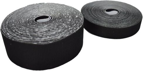 Hook Tape Rolls Replacement (Only Hook Side) for Magnetc Garage Carport and Home Door Screen, Black Magic Tapes Roll Wall Mount, 20 ft x 0.78 inch & 20 ft x 1.57 inch (Black) in Saudi Arabia