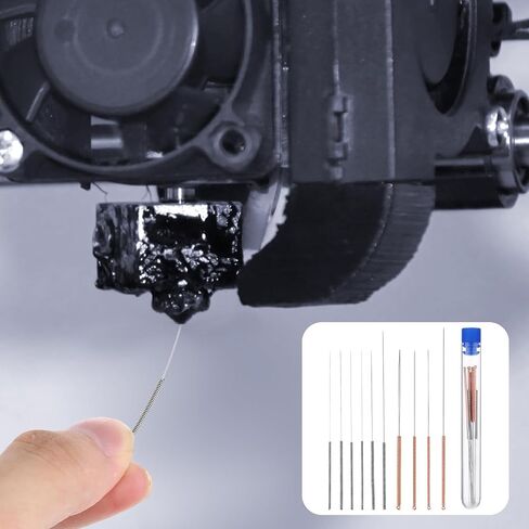 Giantree 10 Pieces 3D Printer Nozzle Cleaning Kit, Stainless Steel Nozzle Cleaning Needles, 3D Printer Tool Kit, 0.16/0.2/0.25/0.3/0.35/0.4/0.45/0.5/0.6/0.8mm for 3D Printer Accessories in Saudi Arabia