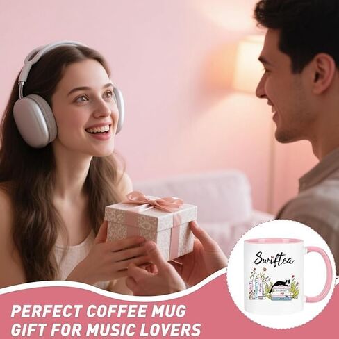 Funny Coffee Coffee Mug Swiftea الألبوم القهوة Mug Gift لعشاق المغني Girls 11oz و White و Pink Double in Kuwait