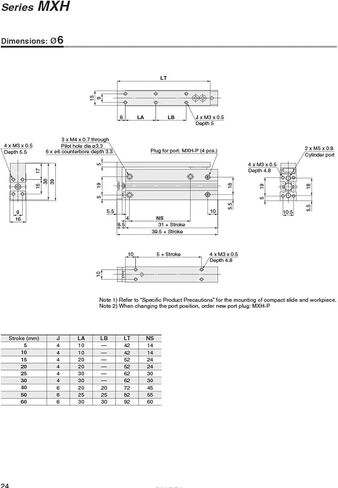 MXH/HLH اسطوانة السكك الحديدية MXH6 MXH10 MXH16 MXH20 نوع الدقة الاسطوانة الهوائية الجانبية الجانبية دليل قضيب قضيب اسطوانة MXH6-10 (السكتة الدماغية 5MM ، MXH16) in Kuwait