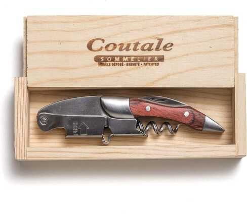 Prestige Waiters Corkscrew بواسطة Coutale Sommelier - Rosewood - قفص خشب الصنوبر المصنوع يدويًا ومستدامًا - افتتاح زجاجة نبيذ مزدوجة الرافعة المحملة بالبراءات الفرنسية للبراءة والهدايا in Kuwait
