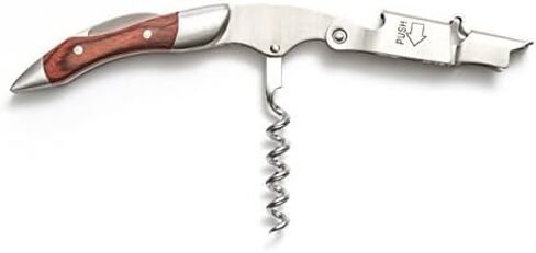 Prestige Waiters Corkscrew بواسطة Coutale Sommelier - Rosewood - قفص خشب الصنوبر المصنوع يدويًا ومستدامًا - افتتاح زجاجة نبيذ مزدوجة الرافعة المحملة بالبراءات الفرنسية للبراءة والهدايا in Kuwait