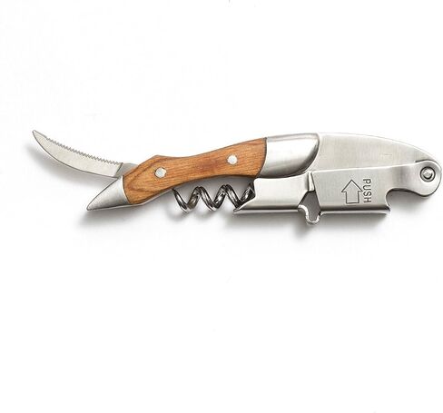 Prestige Waiters Corkscrew بواسطة Coutale Sommelier - Rosewood - قفص خشب الصنوبر المصنوع يدويًا ومستدامًا - افتتاح زجاجة نبيذ مزدوجة الرافعة المحملة بالبراءات الفرنسية للبراءة والهدايا in Kuwait