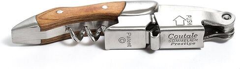 Prestige Waiters Corkscrew بواسطة Coutale Sommelier - Rosewood - قفص خشب الصنوبر المصنوع يدويًا ومستدامًا - افتتاح زجاجة نبيذ مزدوجة الرافعة المحملة بالبراءات الفرنسية للبراءة والهدايا in Kuwait