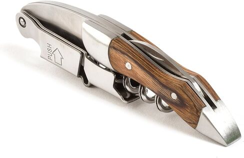 Prestige Waiters Corkscrew بواسطة Coutale Sommelier - Rosewood - قفص خشب الصنوبر المصنوع يدويًا ومستدامًا - افتتاح زجاجة نبيذ مزدوجة الرافعة المحملة بالبراءات الفرنسية للبراءة والهدايا in Kuwait