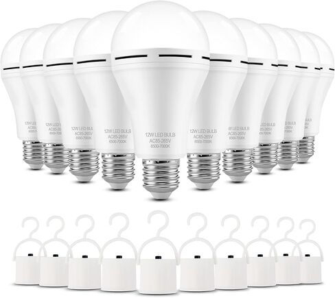 Rechargeable Light Bulbs 4 Pack Emergency Light Bulbs for Power Outage Hurricane Camping Battery Powered Light Bulb 12W E26 1500mAh Battery Light Bulb,Stay Lights Up When Power Failure in Saudi Arabia