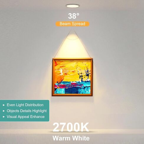 DiCUNO PAR16 LED Bulb Dimmable, 5W Short Neck Spotlight Bulb, 550Lumen, 38° Beam Angle, Warm White 2700K, 50W Equivalent E26 LED for Recessed Light, Curio Cabinet, Pack of 6 in Kuwait