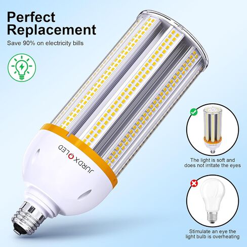 300W Equivalent LED Corn Light Bulb 5000 Lumen 5000K 30W Large Area Cool Daylight White E26/E27 Medium Base for Outdoor Indoor Garage Warehouse Factory Workshop Street Backyard (30 Watts 1Pack) in Saudi Arabia