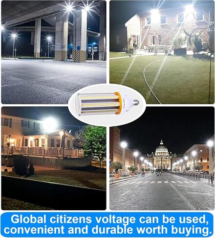 300W Equivalent LED Corn Light Bulb 5000 Lumen 5000K 30W Large Area Cool Daylight White E26/E27 Medium Base for Outdoor Indoor Garage Warehouse Factory Workshop Street Backyard (30 Watts 1Pack) in Saudi Arabia