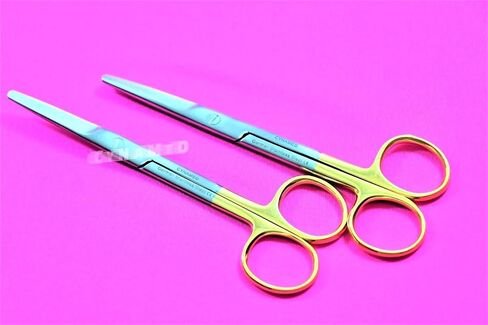 2 TC GERMAN PREMIUM Mayo Scissors Dental Veterinary Instrument 5.5 inches STRAIGHT CYNAMED in Saudi Arabia