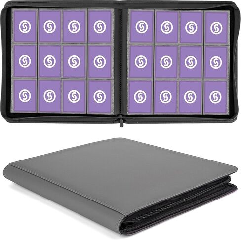 1000+ من الجيوب تداول البطاقة الموثق ، فصيلة بطاقة جيب 16 ، موعد لبطاقات التحميل الجانبية Ringless Side Loading Collection لصالح MTG ، TCG ، بطاقات اللعبة والبطاقات الرياضية (أسود) in Kuwait