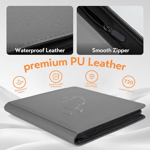 1000+ من الجيوب تداول البطاقة الموثق ، فصيلة بطاقة جيب 16 ، موعد لبطاقات التحميل الجانبية Ringless Side Loading Collection لصالح MTG ، TCG ، بطاقات اللعبة والبطاقات الرياضية (أسود) in Kuwait