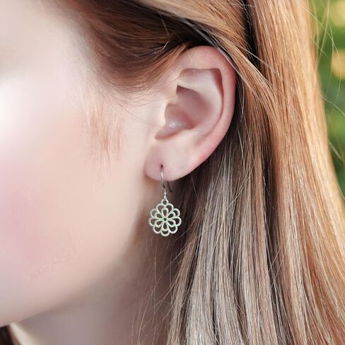 Pretty Smart Dangle Earrings for Women, Pure Grade 1Titanium Hooks (Gold Spiral) in Kuwait