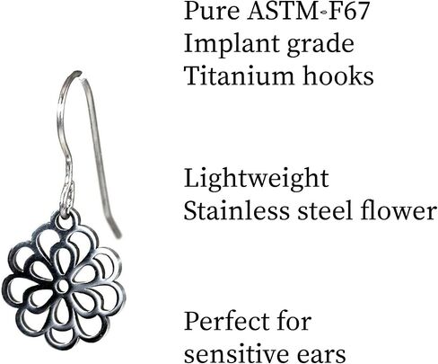 Pretty Smart Dangle Earrings for Women, Pure Grade 1Titanium Hooks (Gold Spiral) in Kuwait