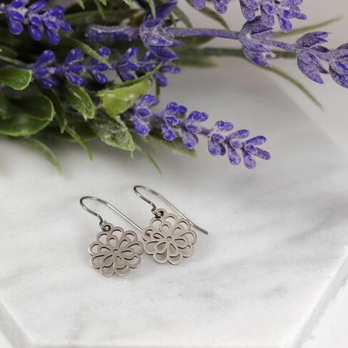 Pretty Smart Dangle Earrings for Women, Pure Grade 1Titanium Hooks (Gold Spiral) in Kuwait