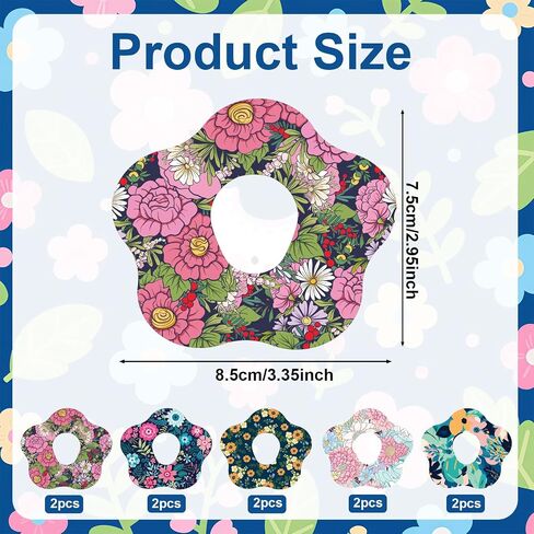 10pcs Adhesive Patches for Dexcom G7, Non-Woven Fabric Flower Shape Sensor Stickers with Hole Waterproof Breathable Over Patches for Dexcom G7 Sensor in Saudi Arabia