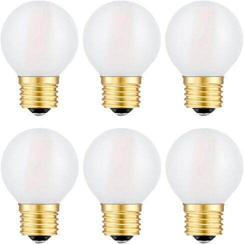 25 واط المصابيح الكهربائية مكافئة E26 Frosted Globe Light Light ، 2W LED LID LID BULB 2700K WHARD WHITE G16.5 LIGH in Saudi Arabia