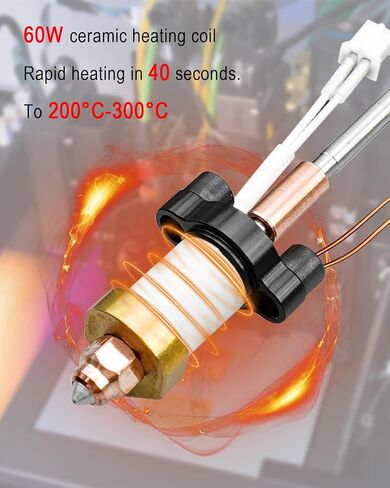 Upgrade 3D Printer Hotend Ceramic Hotend Kit Fit for Creality K1 K1 Max K1C 3D Printer All Metal Integrated Extruder Hotend in Saudi Arabia