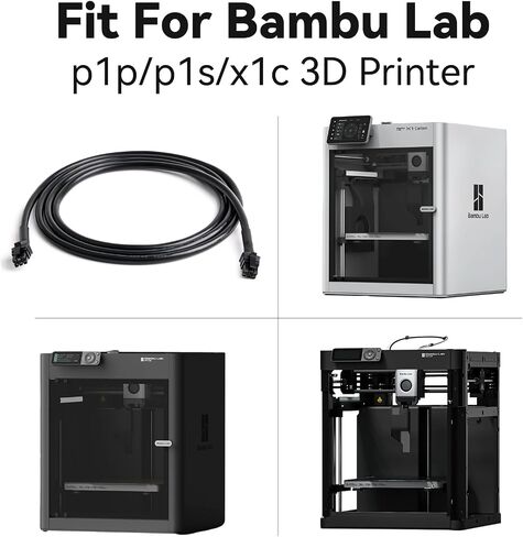 59inch Extension Cable for Bambu Lab AMS Lite,1.5M 4-pin Cable for Bambulab A1/A1mini 3D Printer, Black (Not for X1 P1) in Saudi Arabia