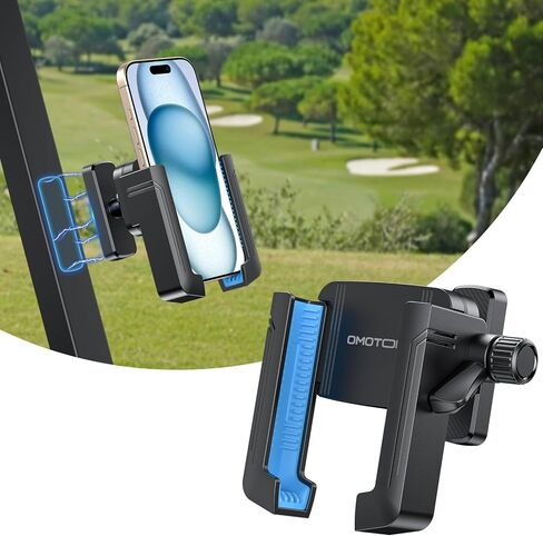 حامل هاتف Omoton Magnetic Golf Cart ، Caddy Phone Phone قابل للتعديل مع مشبك أمان قفل وإصدار ، مجموعة حاملات مقطع عالمية لـ iPhone & Android ، ملحقات الجولف للرجال للنساء in Kuwait