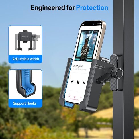 حامل هاتف Omoton Magnetic Golf Cart ، Caddy Phone Phone قابل للتعديل مع مشبك أمان قفل وإصدار ، مجموعة حاملات مقطع عالمية لـ iPhone & Android ، ملحقات الجولف للرجال للنساء in Kuwait