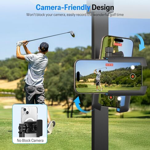 حامل هاتف Omoton Magnetic Golf Cart ، Caddy Phone Phone قابل للتعديل مع مشبك أمان قفل وإصدار ، مجموعة حاملات مقطع عالمية لـ iPhone & Android ، ملحقات الجولف للرجال للنساء in Kuwait