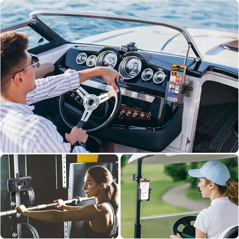 حامل هاتف Omoton Magnetic Golf Cart ، Caddy Phone Phone قابل للتعديل مع مشبك أمان قفل وإصدار ، مجموعة حاملات مقطع عالمية لـ iPhone & Android ، ملحقات الجولف للرجال للنساء in Kuwait