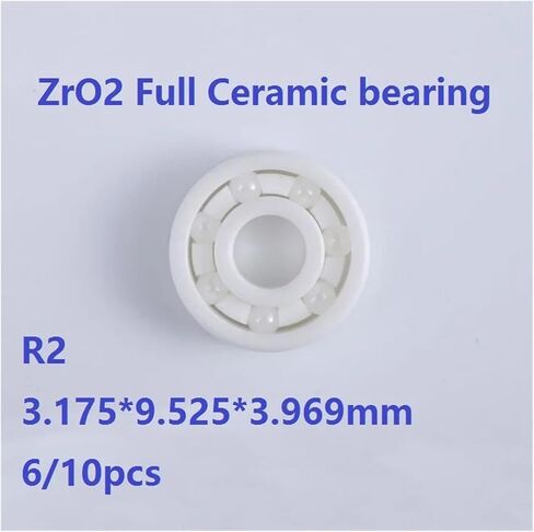 6/10pcs R2 3.175×9.525×3.969mm Full Ceramic Bearing Ceramic Ball Bearings 3.175 * 9.525 * 3.969 mm(6pcs) in Saudi Arabia
