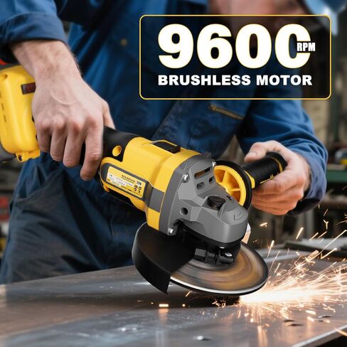 طاحونة الزاوية اللاسلكية متوافقة مع بطارية DeWalt 20V Max ، أداة طاحونة معدنية 9600 دورة في الدقيقة ، 4-1/2 بوصة ، بطارية W/4.0AH ، فرامل الرحلة ، 3 سرعة قابلة للشرائح ، مفتاح شريحة ، مقبض مساعد in Saudi Arabia