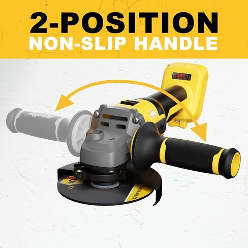 طاحونة الزاوية اللاسلكية متوافقة مع بطارية DeWalt 20V Max ، أداة طاحونة معدنية 9600 دورة في الدقيقة ، 4-1/2 بوصة ، بطارية W/4.0AH ، فرامل الرحلة ، 3 سرعة قابلة للشرائح ، مفتاح شريحة ، مقبض مساعد in Saudi Arabia