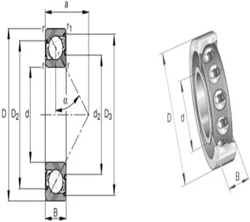 1pcs 7008 7008c 2rz p4 40x68x15 محامل التلامس الزاوية المحتوية محامل المغزل ABEC-7 in Saudi Arabia