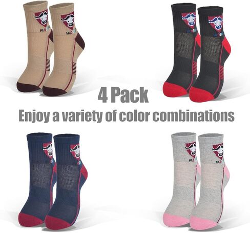 Athletic Ankle Socks with Cushioned Padding, Mesh Ventilation, Arch Support, 4 Colors Available Breathable Cotton Sports Socksfor Students Athletic Socks for Teen Girls in Saudi Arabia