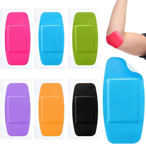 Geiserailie 24 Pcs Extra Large Flexible Adhesive Bandages 6" X 3" Colorful Fabric Adhesive Bandages with Non-Stick Pad Latex Free Painless Removal for Wound Care and First Aid in Saudi Arabia