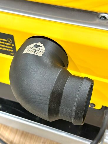 2-1/2 inch Elbow Hose Adapter Compatible with DeWalt DW735 and DW735X | Uses Factory Mounting | Made In The USA in Saudi Arabia