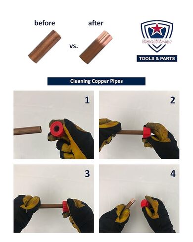 منظف ​​أنابيب النحاس ، فرش تركيب الأنابيب ، نظيفة داخل التركيبات لللحام ، 3 ٪: 1/2 في ، 3/4 بوصة ، و 1.0 بوصة in Kuwait