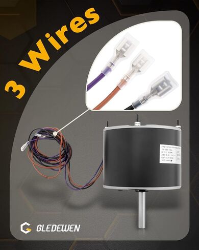 MOT18688 محرك مروحة المكثف (تمت ترقيته) ، متوافق مع Trane American Standard ، 1/8 HP ، 208-230V ، 825 دورة في الدقيقة ، محرك مروحة AC ، محركات مكيف الهواء ، استبدل# Mot12215 MOT12004 MOT10514 ، ث/مكثف in Saudi Arabia