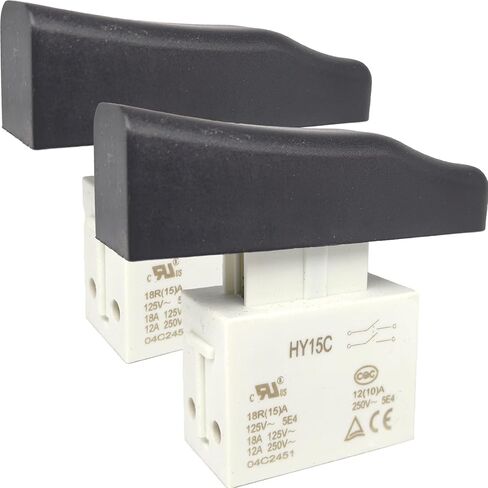 2 -pack Hy15c SPST Push Butting Switch - 12A 250V / 18A 125V IP54 مقاوم للماء - متوافق مع KEDU HY15C ​​، Mawn Mowers وأدوات الطاقة في الهواء الطلق - الإصلاحات Start / STOP FAILURES in Saudi Arabia