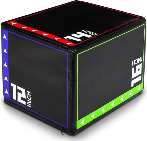 3-in-1 Plyo Box Set (12/16/20/24/30") - High-Density EPE & Compressed Foam Jump Box for Home Gym, HIIT & Crossfit - Non-Slip Box Jumps, Step-Ups, Squats, Hip Thrusts in Saudi Arabia