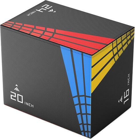 XDDIAS 3-in-1 Heavier Foam Plyometric Box Jumps for Home Gym,Firm Soft Foam Plyo Box,30"x24"x20"-24"x20"x16"-20"x16"x14" Plyometric Box,440lb Weight Capacity Jump Box Gym Fitness Workout Training in Kuwait