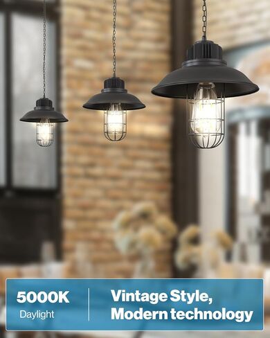 Sunco 12 Pack Vintage LED Edison Plubs ، 75W مكافئ 8.5W ، 1000 LM Dimmable St58 Filament 3000K Whate White ، E26 قاعدة متوسطة ، مصابيح كهربائية زجاجية صافية. in Kuwait